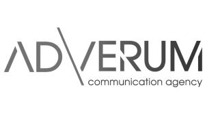 Logo AD VERUM, black & white
