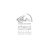 Logo Qatari Businessmen Association, black & white